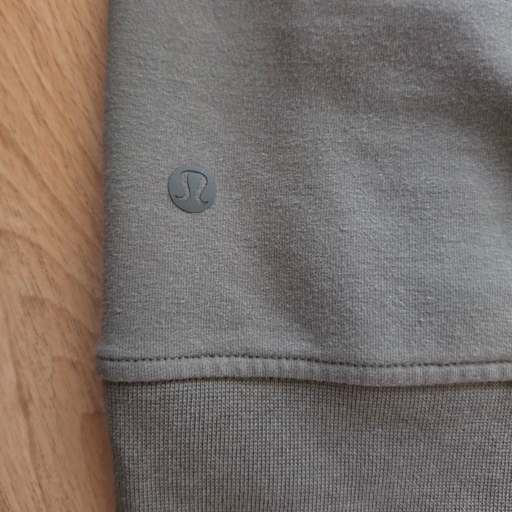 Lululemon City Sweat Pullover Hoodie Mens Medium Sage Green Stretch - Picture 13 of 14